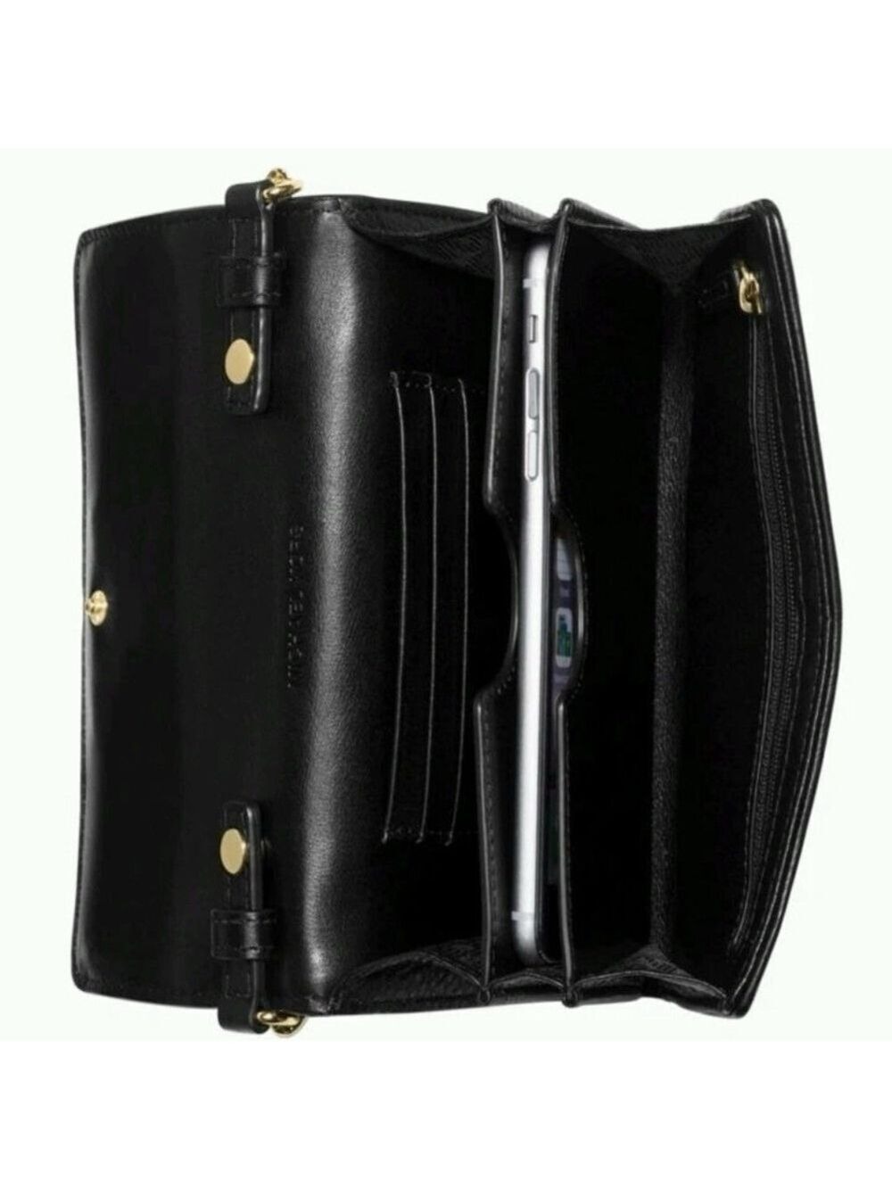 Michael Kors Crossbody Bag Black Calf Hair Jet Set Small Elegant Evening Purse - Picture 2 of 16